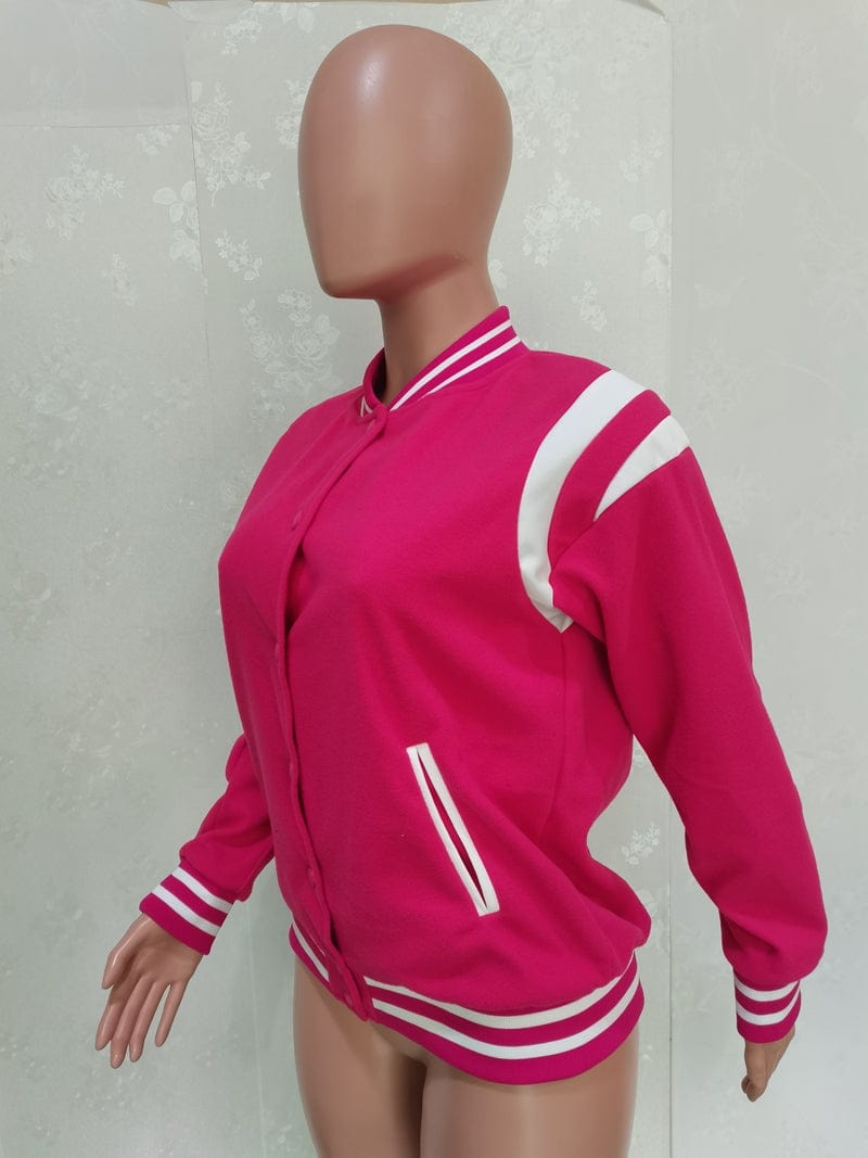 Fall Women Clothes Trendy Women Clothes  Woolen Fabric Button Double Thread Jacket