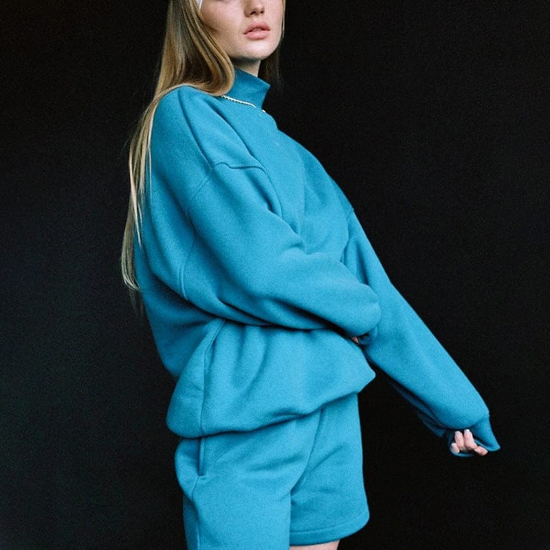 Fall Women's Clothing Loose Two Piece Casual Tracksuit Custom Women Sweater Hoodies Two Piece Set