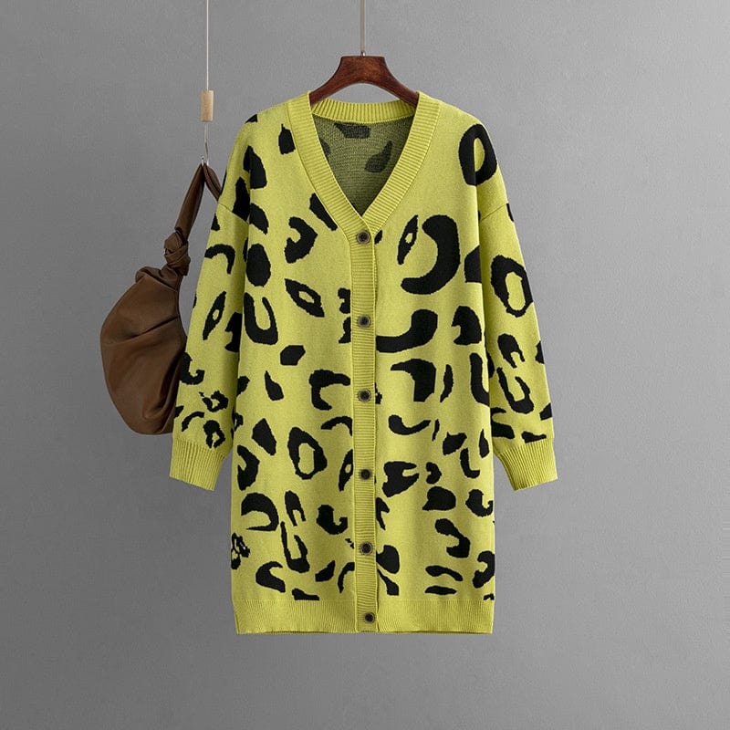 Fall Women Stripes Knit Cardigan V-neck Short Coat Single Breasted Long Sleeve Sweater