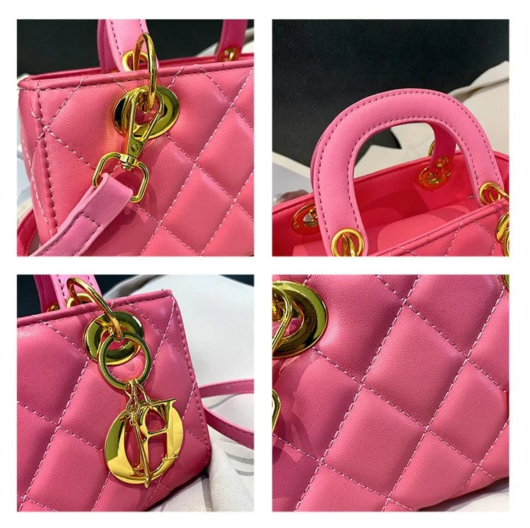 Famous Brand Purses And Handbags Luxury Designer Quilted Tote Bags Diamond Lattice Top Handle Lady Bags Elegant Shoulder Bags