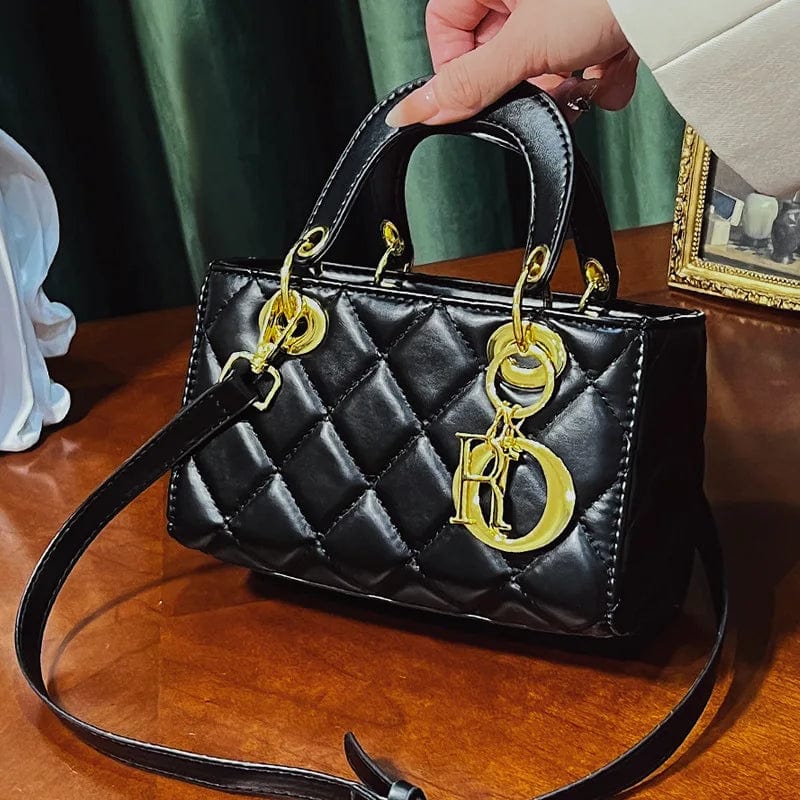 Famous Brand Purses And Handbags Luxury Designer Quilted Tote Bags Diamond Lattice Top Handle Lady Bags Elegant Shoulder Bags