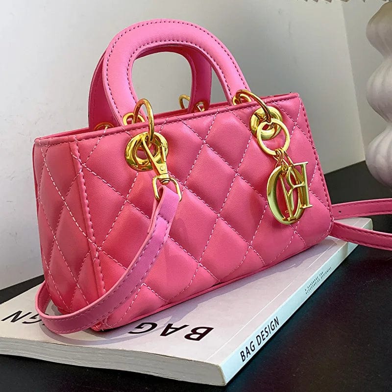 Famous Brand Purses And Handbags Luxury Designer Quilted Tote Bags Diamond Lattice Top Handle Lady Bags Elegant Shoulder Bags