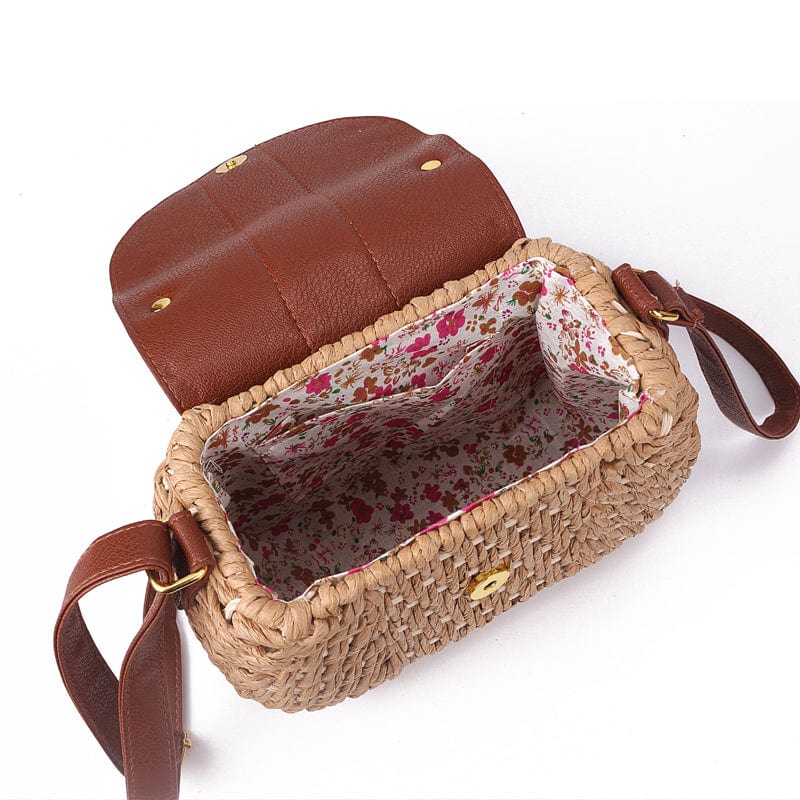 Famous Designer Ladies Woven Knitting Messenger Crossbody Bags Summer Bohemian Tassel Straw Beach Shoulder Bag