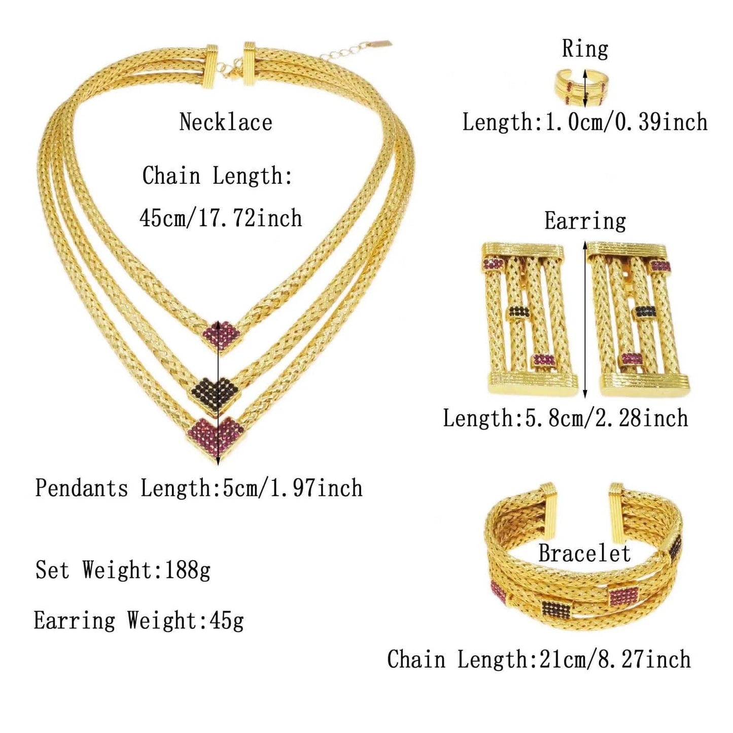 Fashion 24 K Gold Plated Jewelry Set Fancy Wholesale Jewelry sets Brazilian Gold Plated Jewelry For Women Necklace Set Earrings