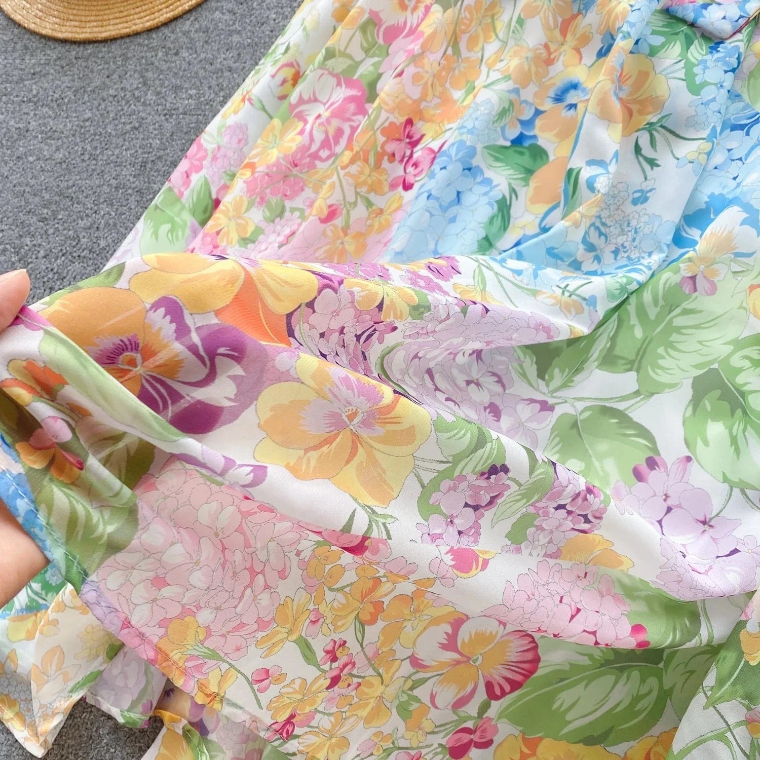 Fashion Beach Hanging Neck Women Slim Sleeveless Printed Tank Dresses Vacation Dresses