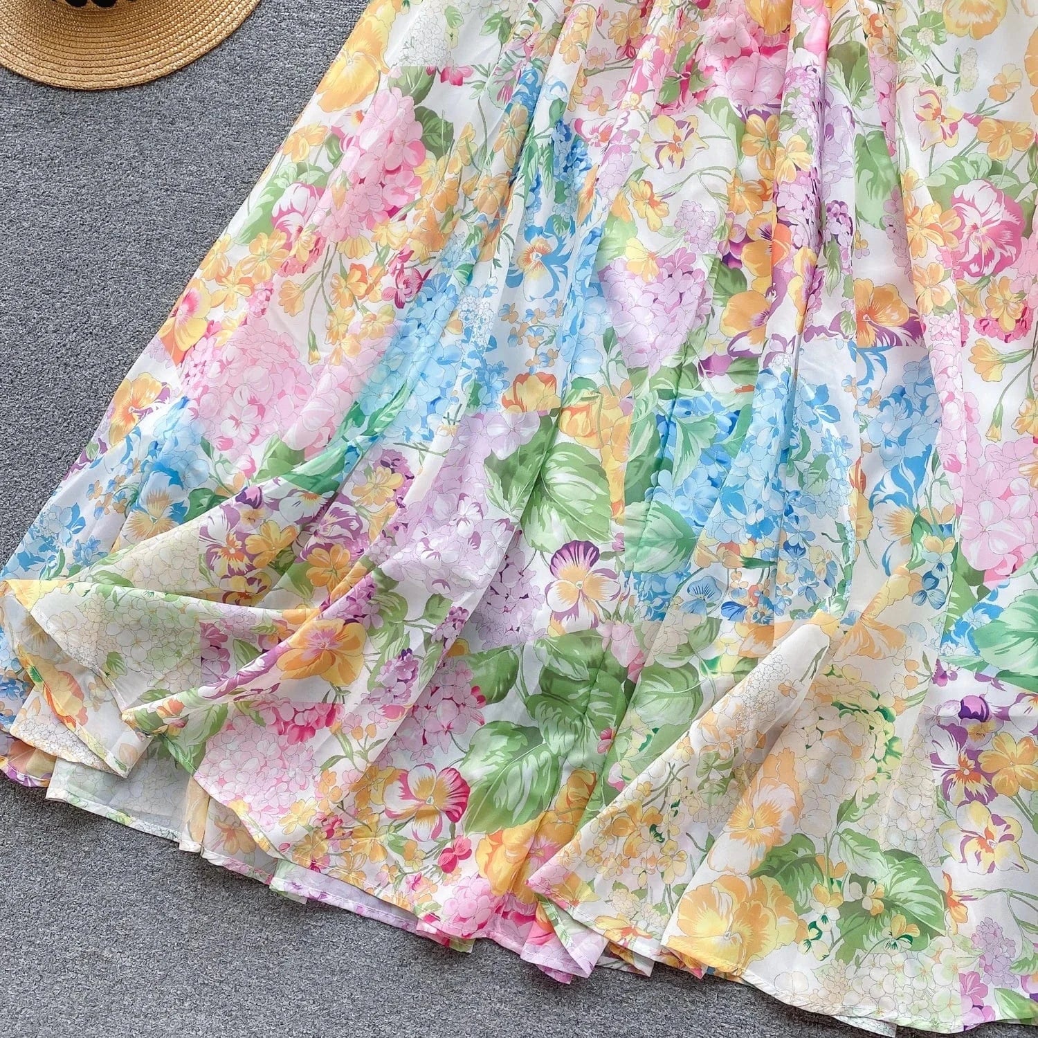 Fashion Beach Hanging Neck Women Slim Sleeveless Printed Tank Dresses Vacation Dresses