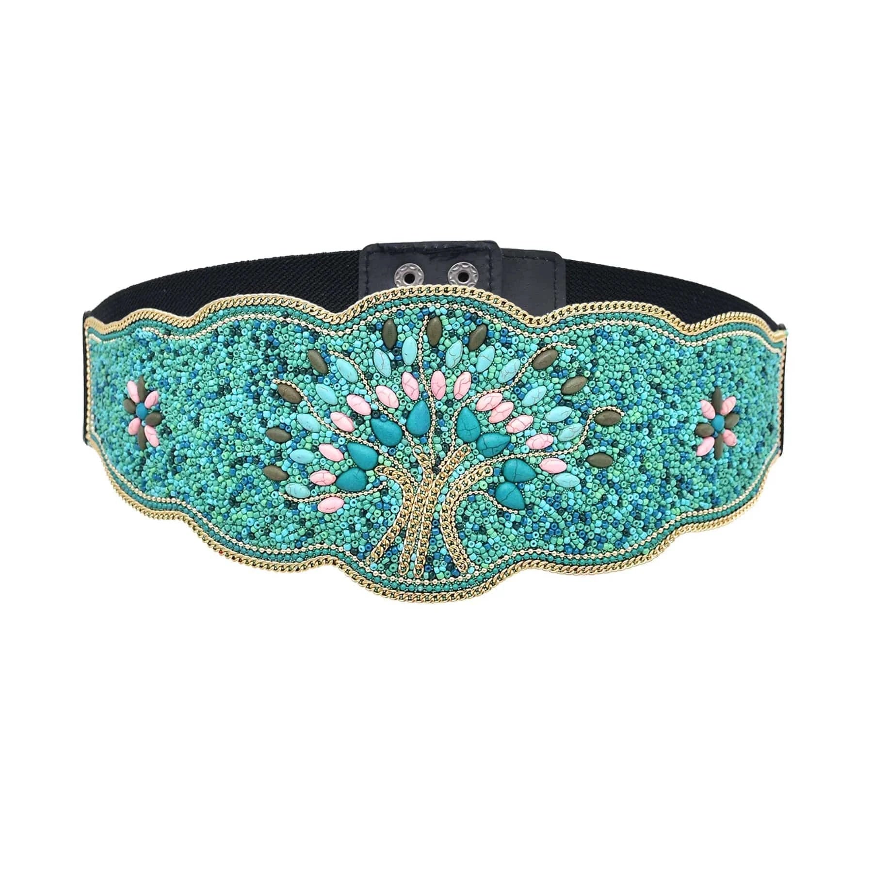 Fashion Bohemian Zulu Beaded Elastic Stretch Adjustable Waist Belt Retro Ethnic Belly Chain Exotic Body Jewelry