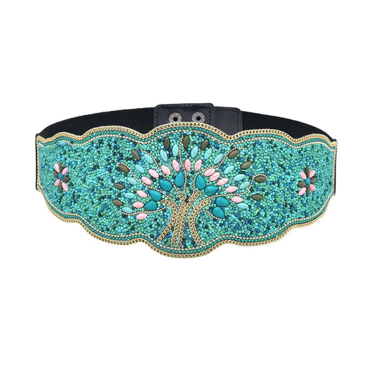 Fashion Bohemian Zulu Beaded Elastic Stretch Adjustable Waist Belt Retro Ethnic Belly Chain Exotic Body Jewelry