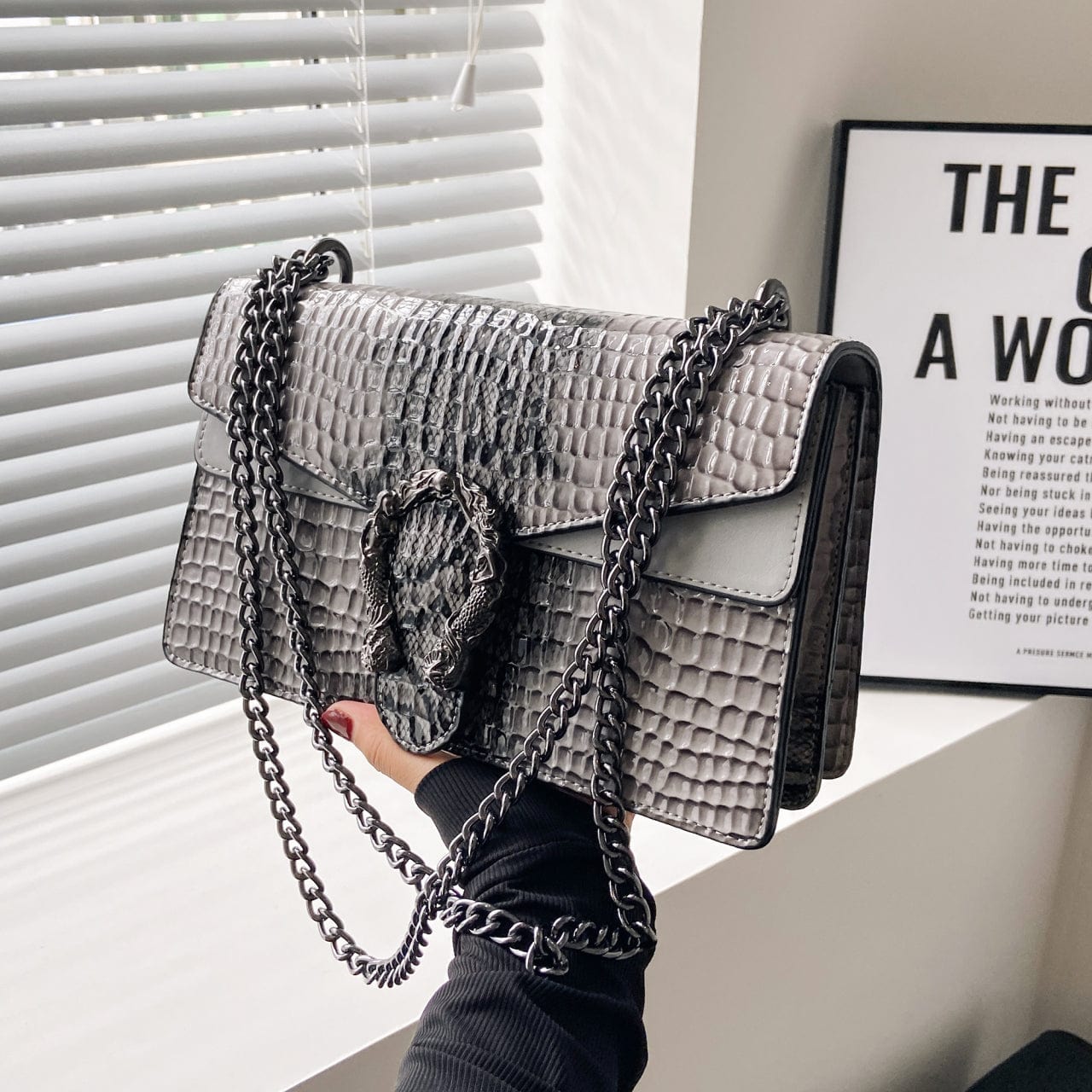 Fashion Brand Crocodile Handbag Women Bags PU Leather Shoulder Bags Luxury Women Hand Bags 2022