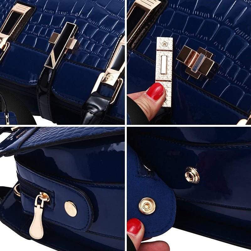 Fashion crocodile ladies shoulder bags vintage PU purse Korea hand bag women leather handbags