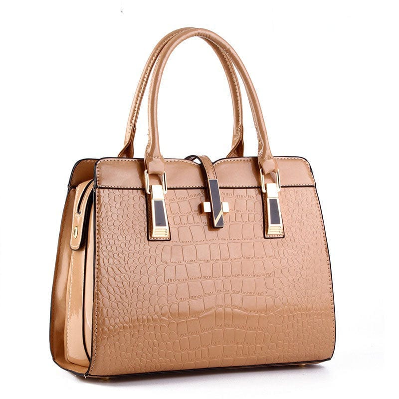 Fashion crocodile ladies shoulder bags vintage PU purse Korea hand bag women leather handbags