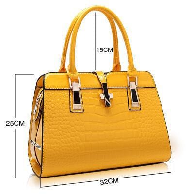 Fashion crocodile ladies shoulder bags vintage PU purse Korea hand bag women leather handbags