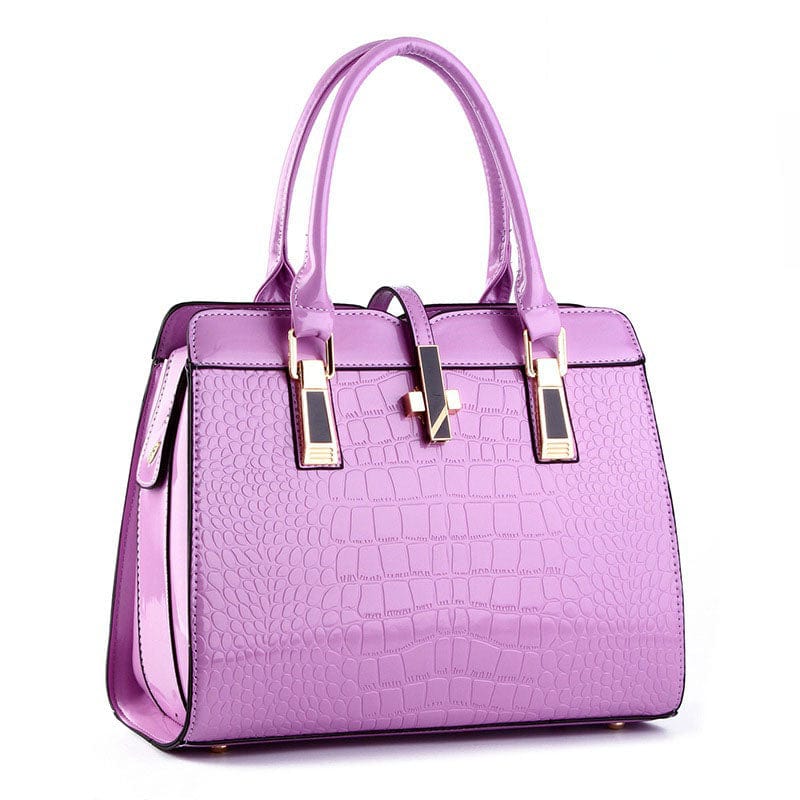 Fashion crocodile ladies shoulder bags vintage PU purse Korea hand bag women leather handbags