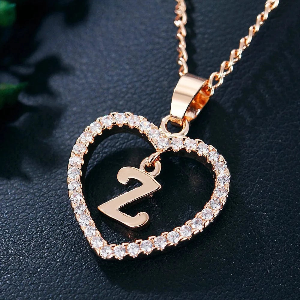 Fashion Custom Heart Initial Rhinestones Letter Name Choker Necklace For Women Pendant Jewelry