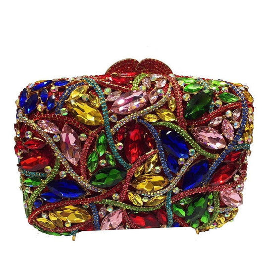 Fashion designer clutch purses with rhinestones women crystal clutch evening bags for prom wedding party
