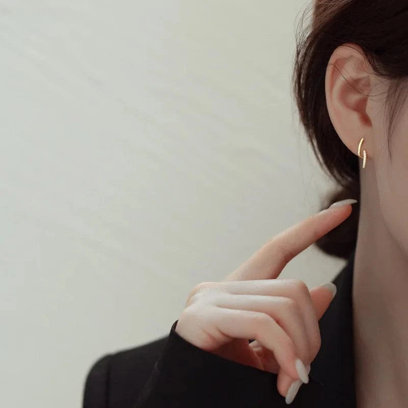 fashion earrings jewelry 925 sterling silver minimalist earrings gold plated small zircon stud earrings jewelry women