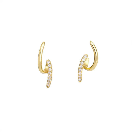 fashion earrings jewelry 925 sterling silver minimalist earrings gold plated small zircon stud earrings jewelry women