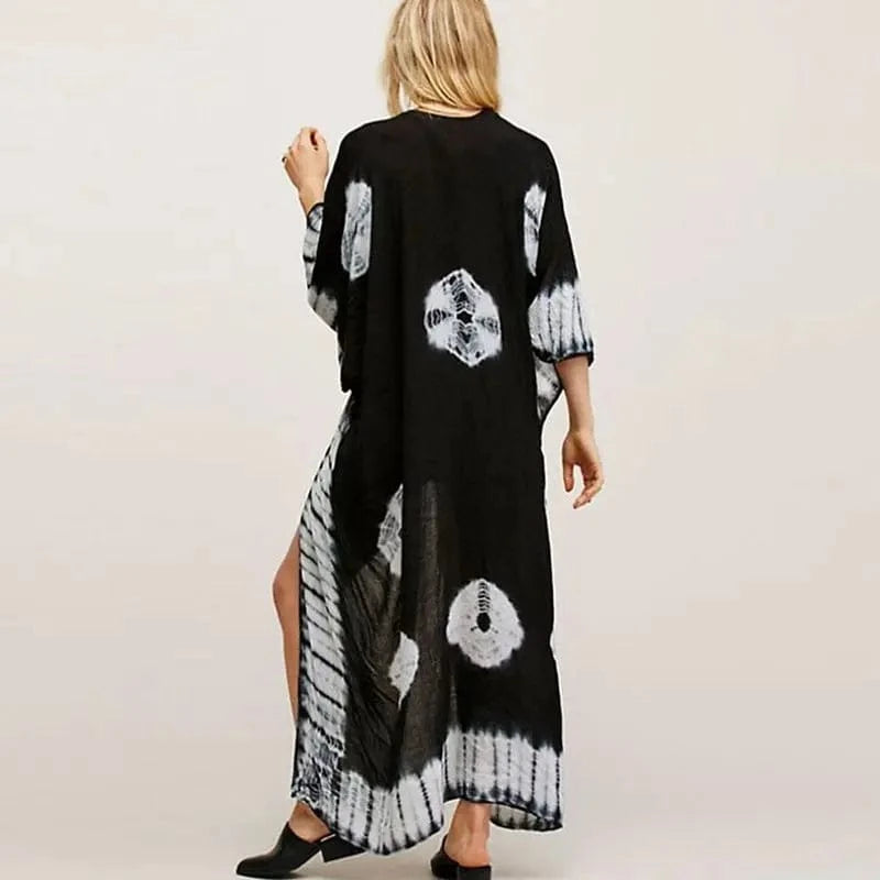 fashion full sleeve trench coat yellow chiffon duster for women woman overcoat outwear causal robe long dress cardigan