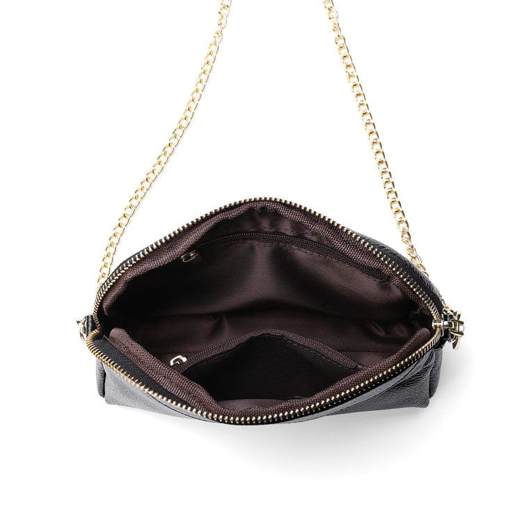 fashion genuine leather bag chain shoulder bag mini messenger woman crossbody bag for girls