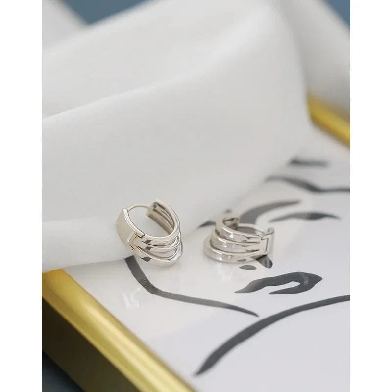 fashion jewelry 925 silver earrings jewelry 18K gold plated sterling silver  hoop earrings for women