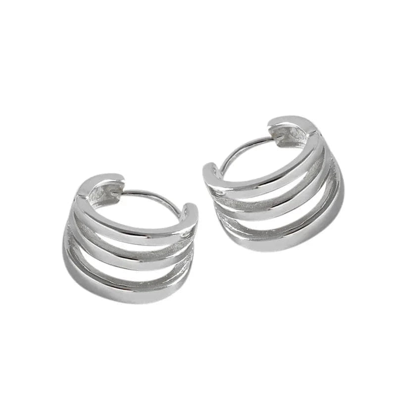 fashion jewelry 925 silver earrings jewelry 18K gold plated sterling silver  hoop earrings for women