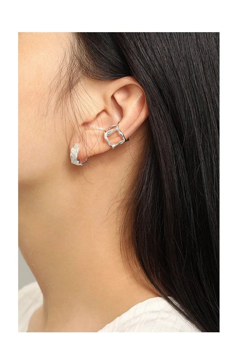 fashion jewelry 925 silver earrings jewelry 18K gold plated sterling silver  hoop earrings for women