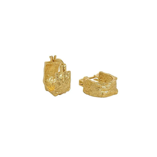 fashion jewelry 925 silver earrings jewelry 18K gold plated sterling silver  hoop earrings for women
