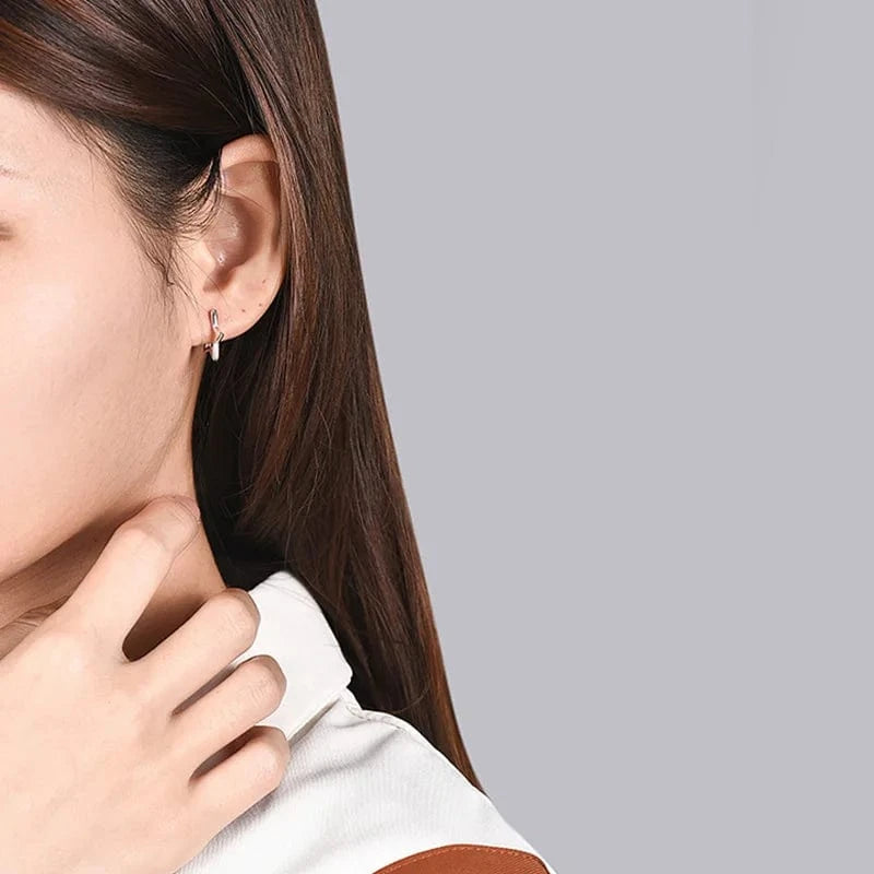 fashion jewelry 925 silver earrings jewelry 18K gold plated sterling silver  hoop earrings for women