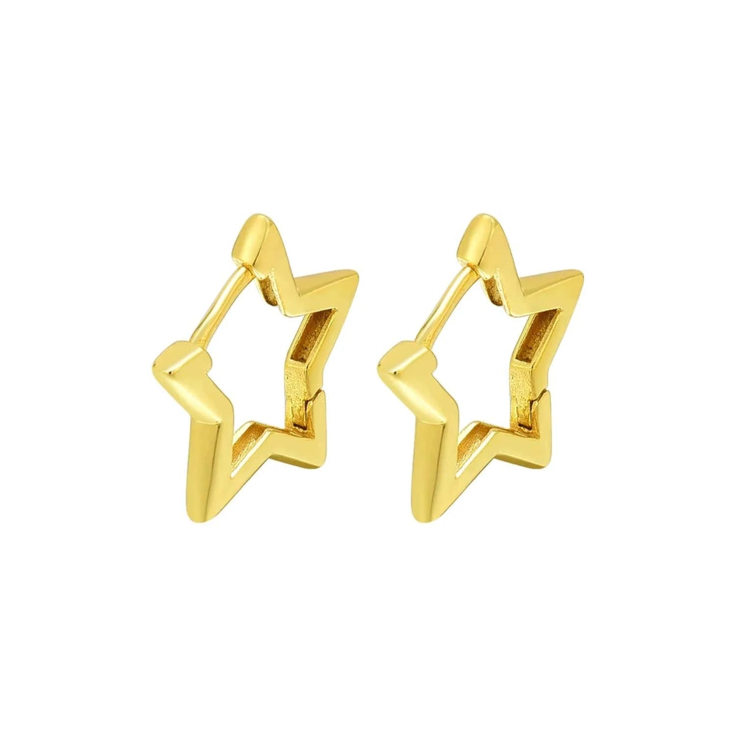 fashion jewelry 925 silver earrings jewelry 18K gold plated sterling silver  hoop earrings for women