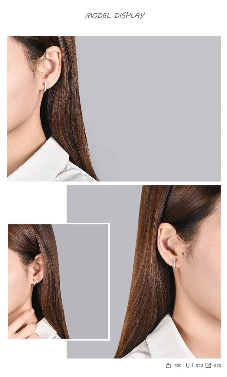fashion jewelry 925 silver earrings jewelry 18K gold plated sterling silver  hoop earrings for women