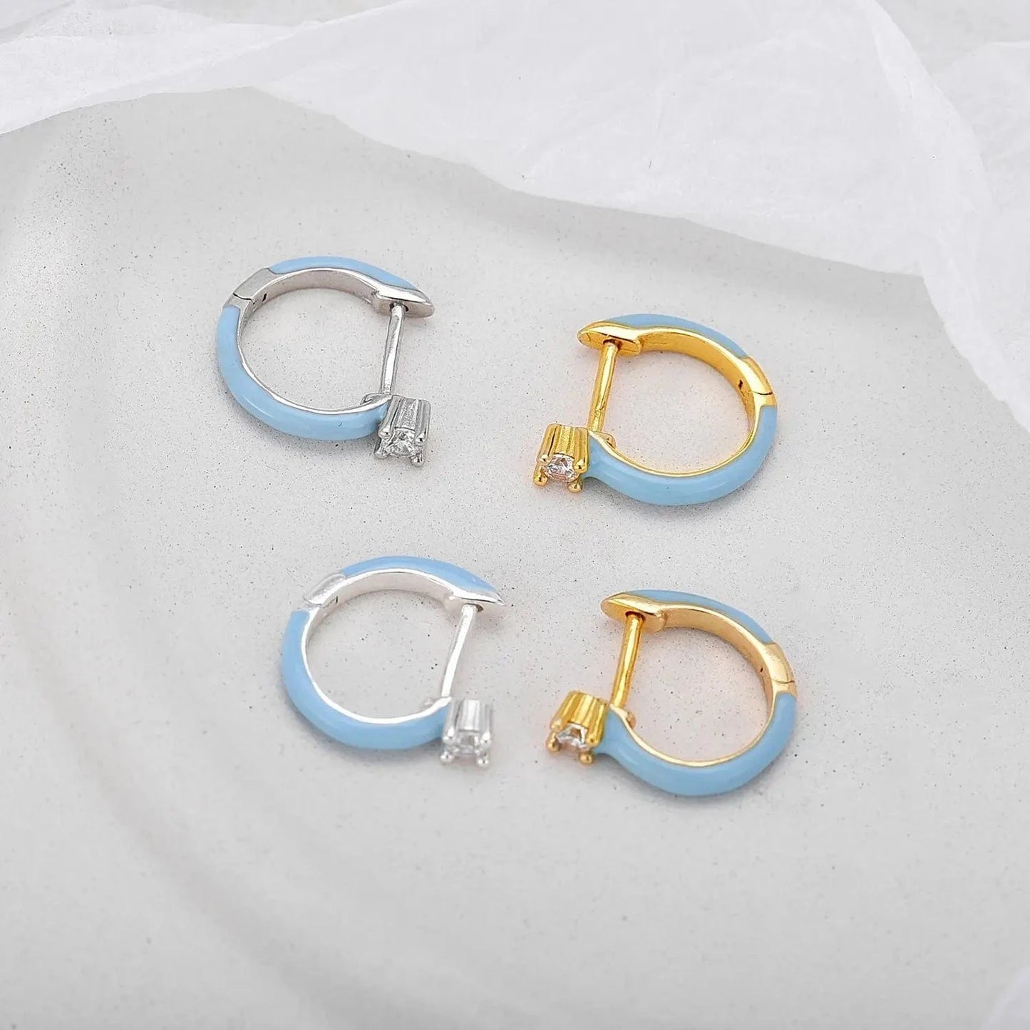 fashion jewelry 925 silver earrings jewelry 18K gold plated sterling silver  hoop earrings for women