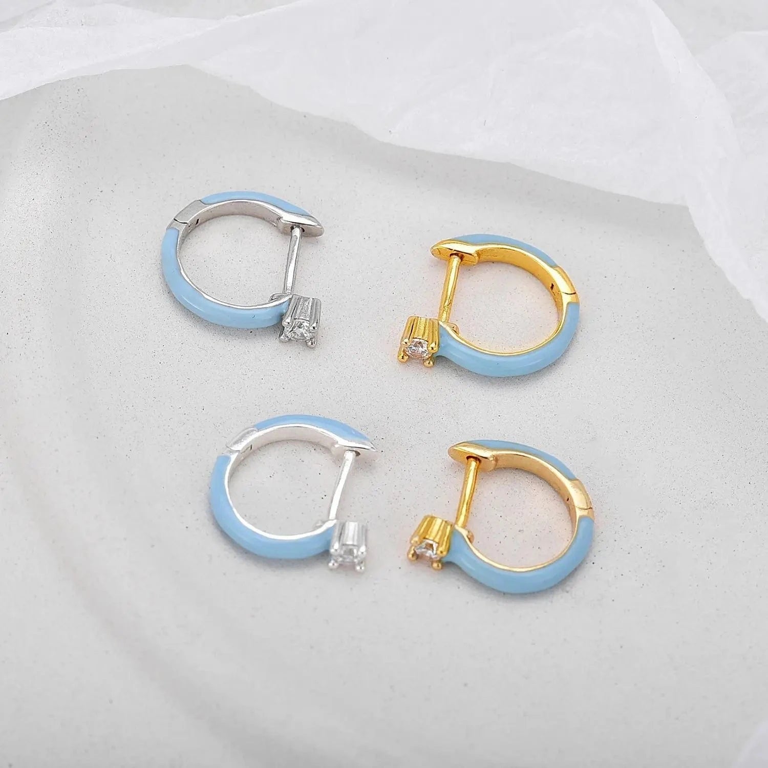 fashion jewelry 925 silver earrings jewelry 18K gold plated sterling silver  hoop earrings for women