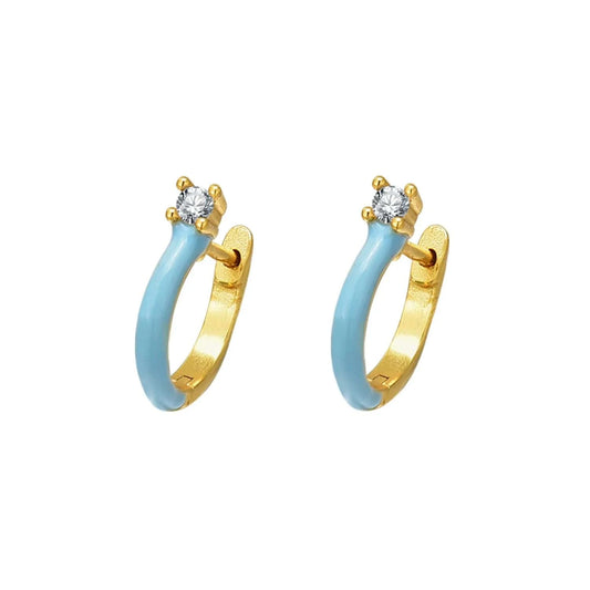 fashion jewelry 925 silver earrings jewelry 18K gold plated sterling silver  hoop earrings for women