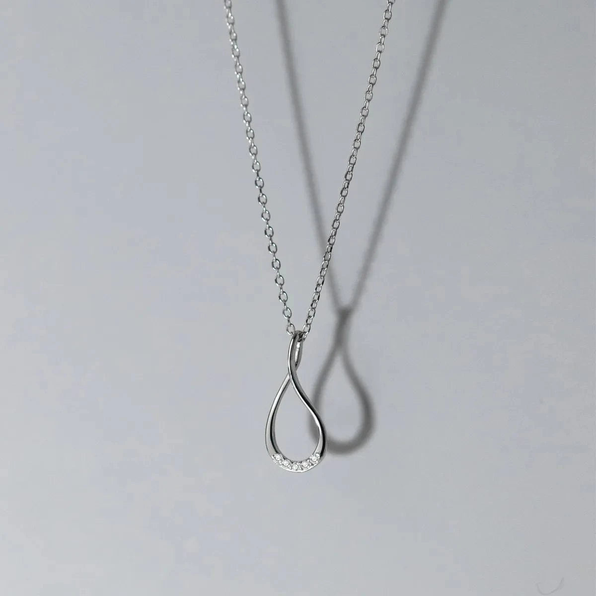 fashion jewelry 925 sterling silver hollow water drop shape pendant diamond zircon gold plated necklaces for women