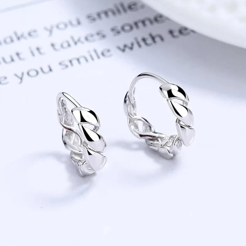 fashion jewelry 925 sterling silver minimalist earrings simple twist roll shape gold plated hoop earrings for women