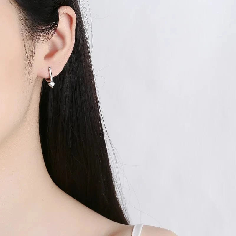 fashion jewelry 925 sterling silver statement earrings letter D shape diamond gold plated hoop earrings women