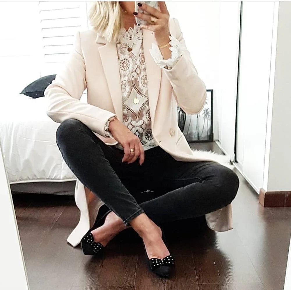 Fashion Ladies Loose Blouse Shirts femme Stand Collar Women Lace Tops