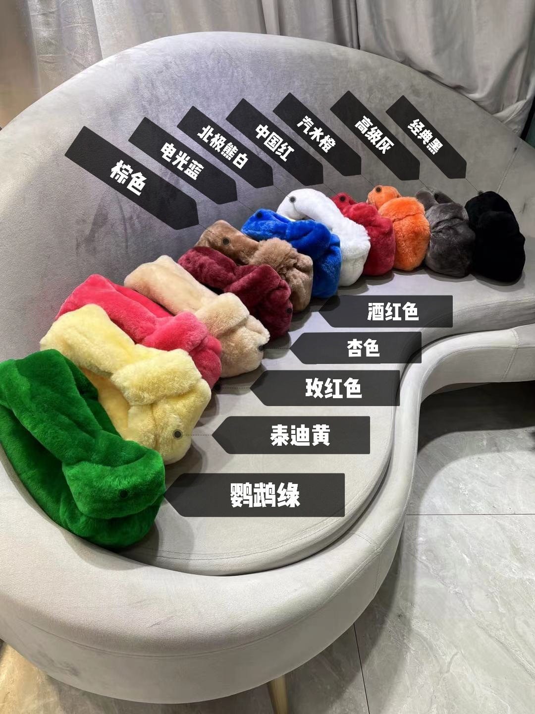 Fashion Ladies Real Wool women purses 2022 luxury name brand purses and ladies handbags custom with logo