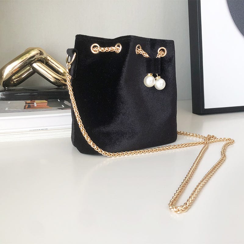 Fashion Mini Bags Women Handbags Ladies Bucket Velvet Bags Women's Messenger Bucket Bag Velvet Shoulder Purse For Girls