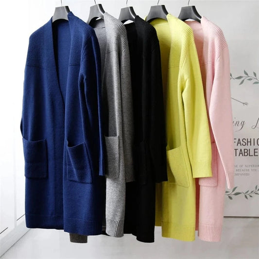 Fashion Modern Sweater Cardigan Knitted Wool Blend Women Casual Cardigans Sweater