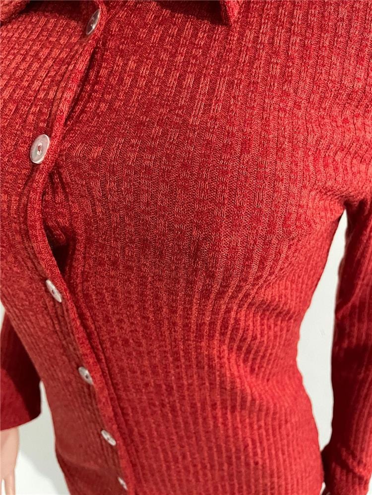Fashion New Solid Color Long Sleeve Rib Winter 2 Piece Sets For Women Two Piece Pants Set Women