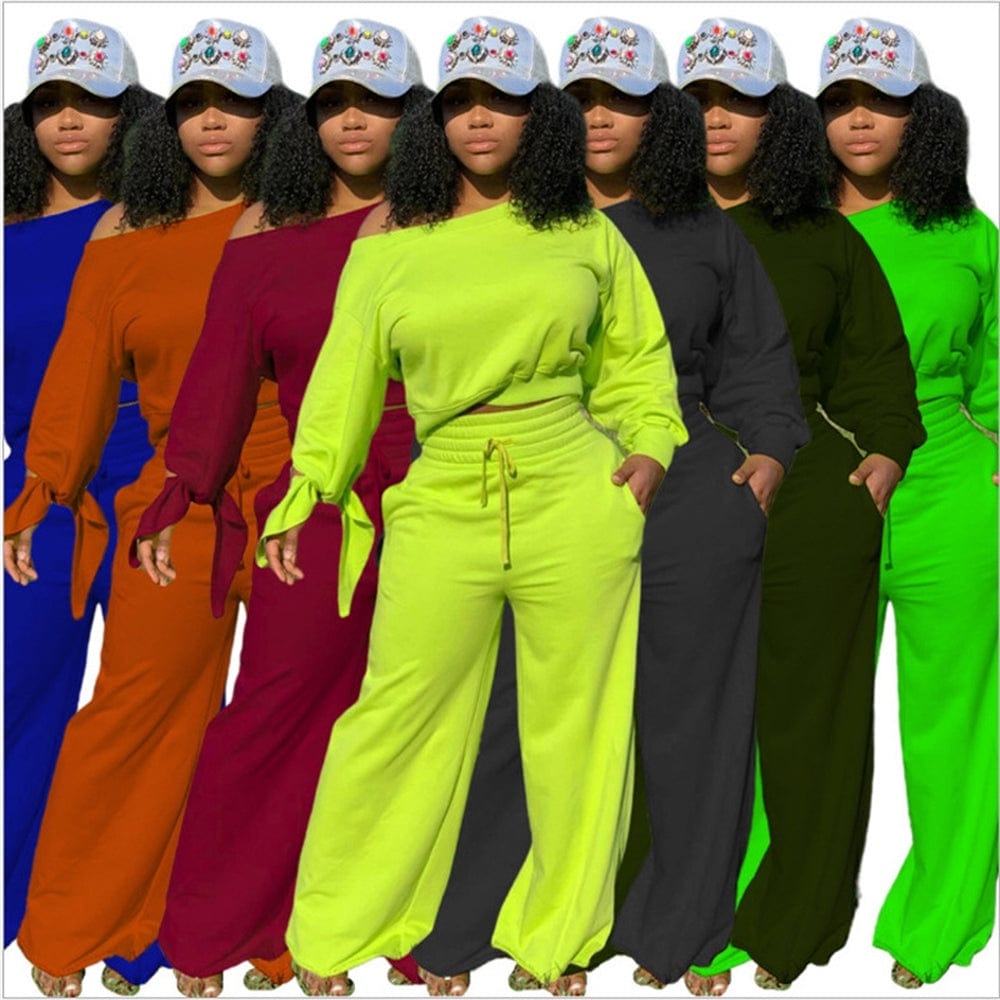 Fashion Plus Size Clothes 2022 Winter Casual Women's Sweater Cotton Pants Set Tracksuits Two Piece Sets For Women