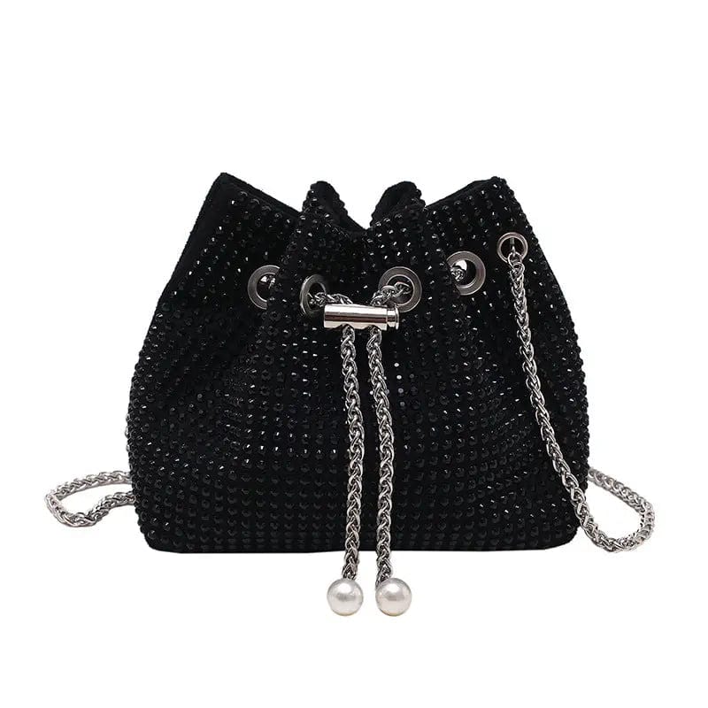 Fashion Rhinestone Bucket Bags Women Handbags Ladies Shoulder Bling Purses and Handbags 2022
