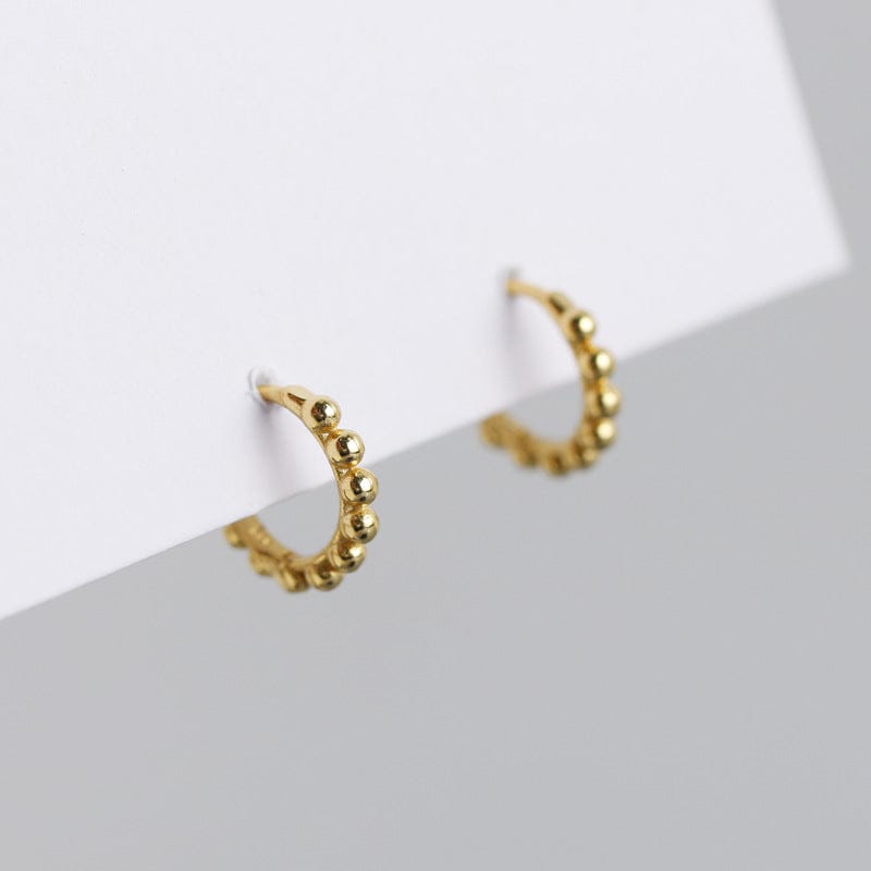 Fashion S925 Sterling Silver Gold Vermeil Small Huggie Hoop Earrings for Women