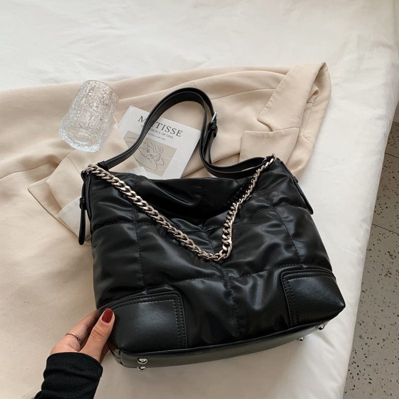 Fashion Space Cotton Fall Winter Hand Bags Women Handbags Ladies Shoulder Luxury Large Women's Puffer Tote Bags