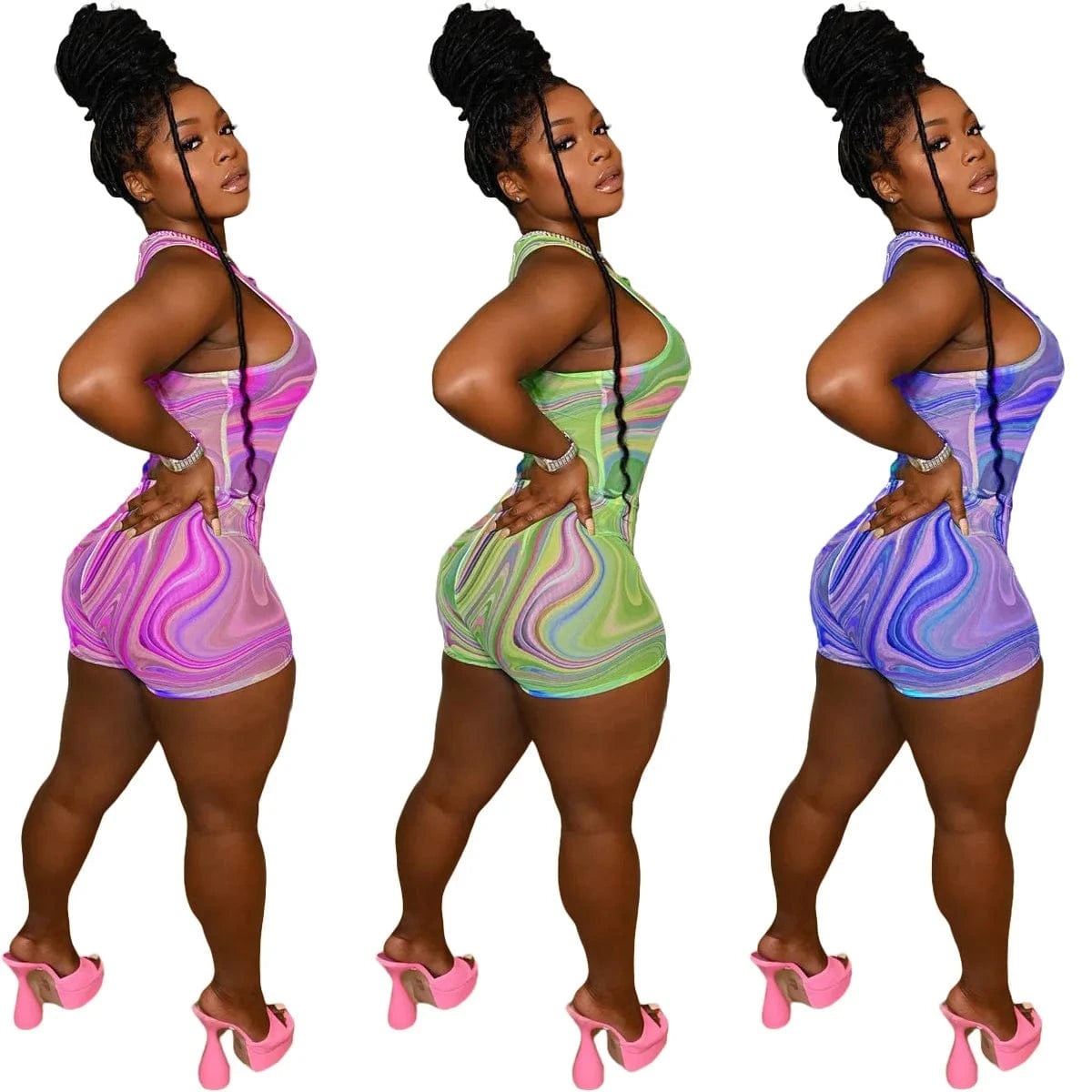 Fashion Summer Breathable Birthday Romper One Piece Jumpsuit Short Romper Clothes for Womens Causual Short Trending Rompers