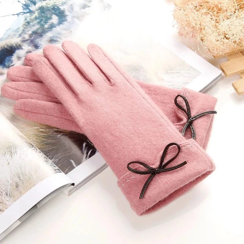 Fashion touch women sexy winter woolen gloves