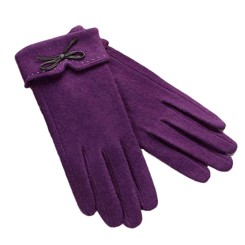 Fashion touch women sexy winter woolen gloves