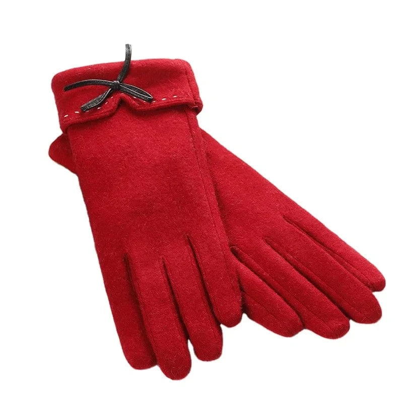Fashion touch women sexy winter woolen gloves