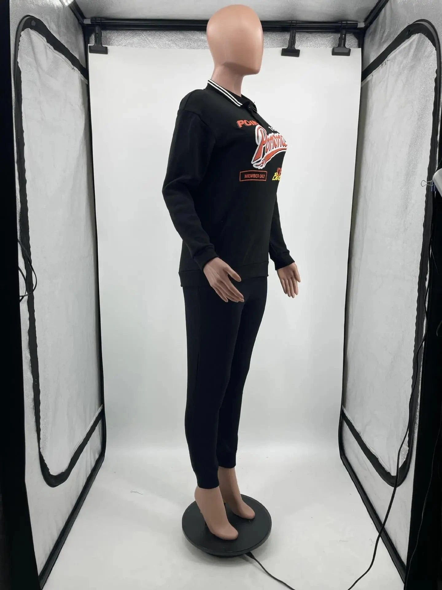 Fashion Women Clothes 2 Piece Jogger Sets Winter Sweatshirt Print Hoodie Jogging Sets Cotton Polyester Polo Sweat Suits